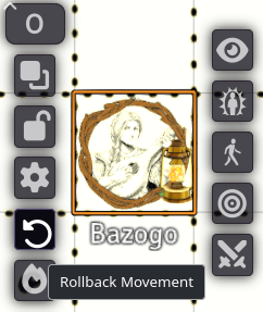 The Rollback Movement button on the token HUD